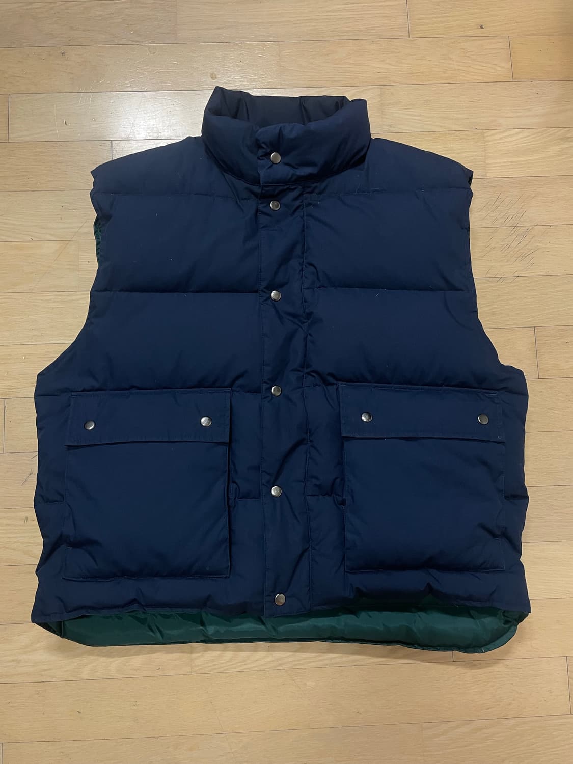 (XL) 90s 우드레이크 덕 다운 푸퍼 베스트 조끼 패딩 자켓 네이비 상품이미지1