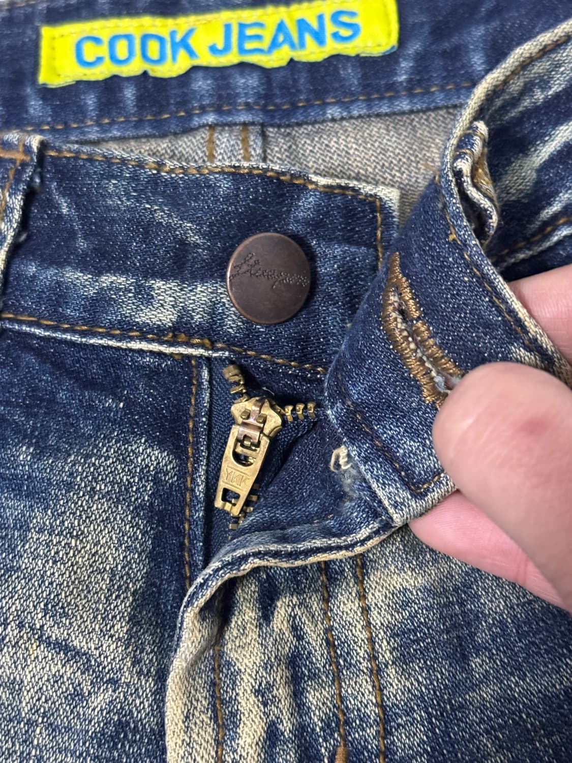 Cook jeans 워싱 플레어 데님팬츠 y2k vkei 토네이도마트 상품이미지5