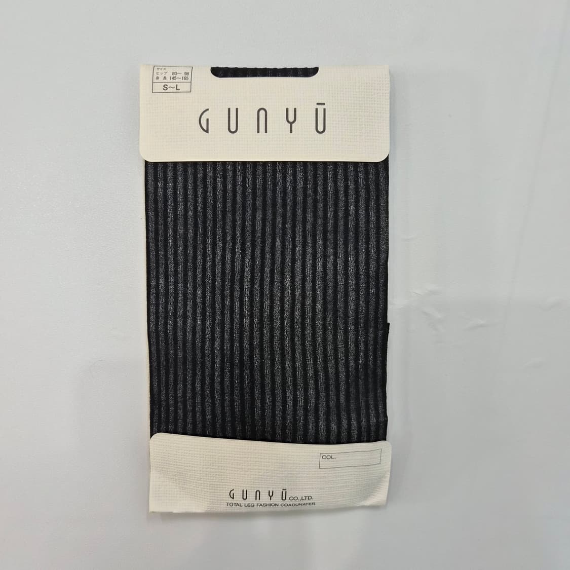 GUUNU 블랙 펄 골지 스트라이프 팬티스타킹 상품이미지3