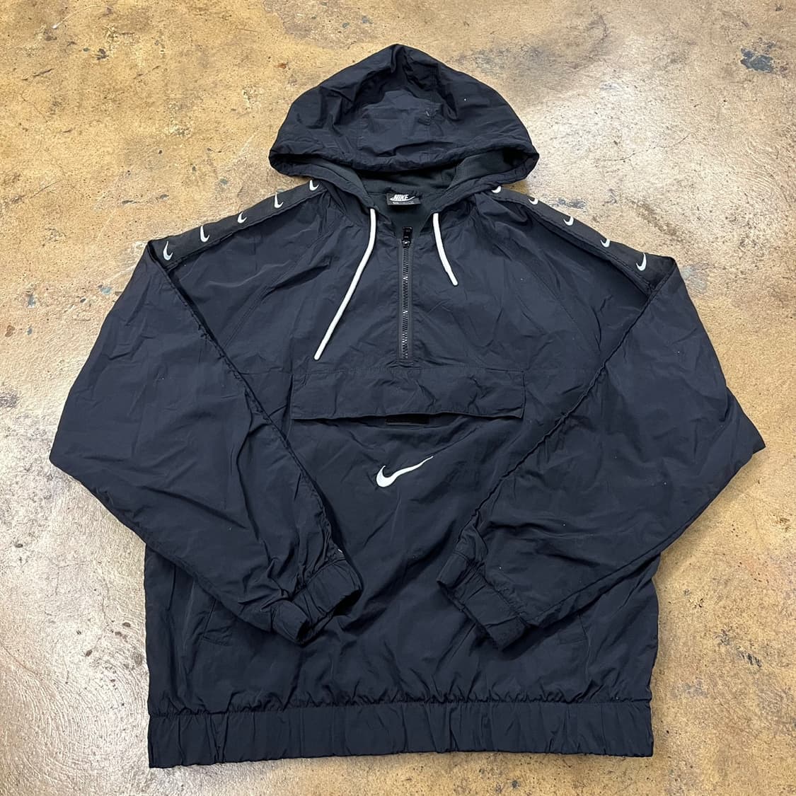 [정품/L] 나이키 스우시 블랙 아노락 바람막이 후드티 b8 상품이미지2