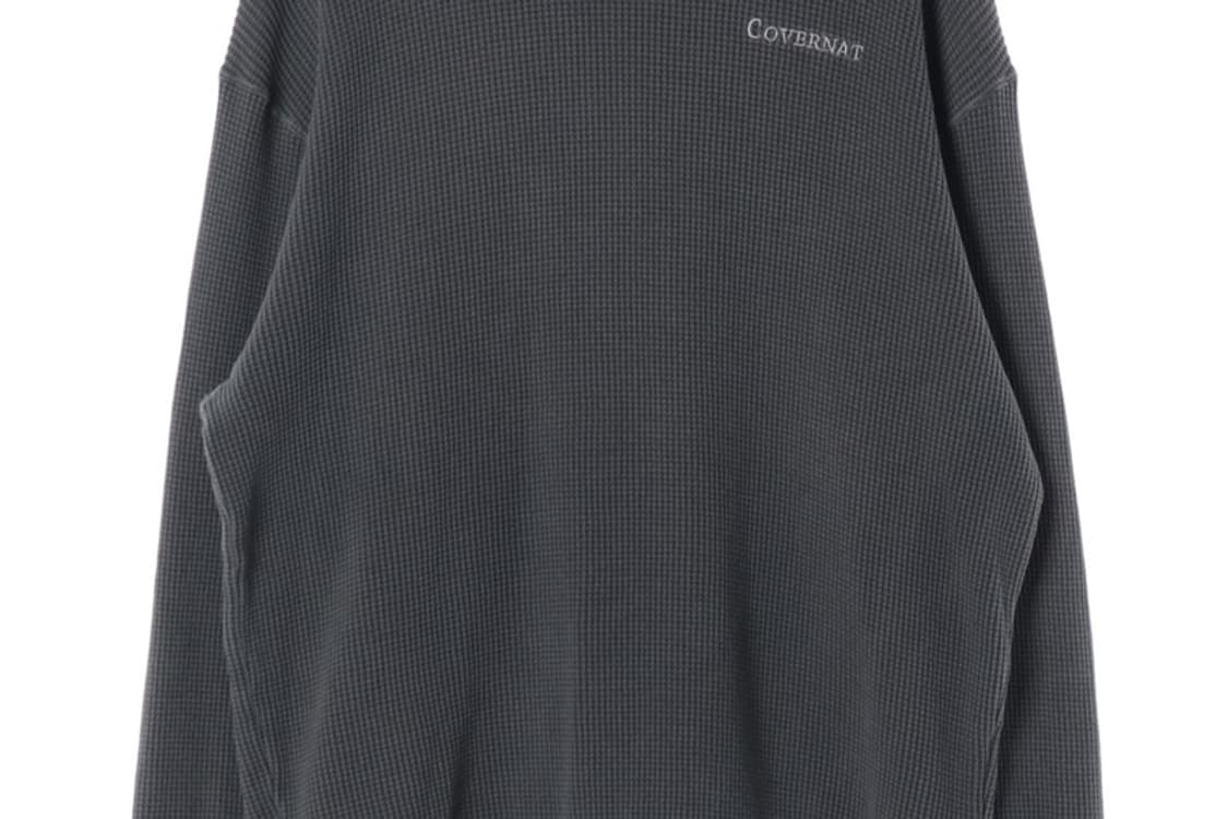 커버낫 와플 오버핏 차콜 맨투맨 XL 상품이미지4
