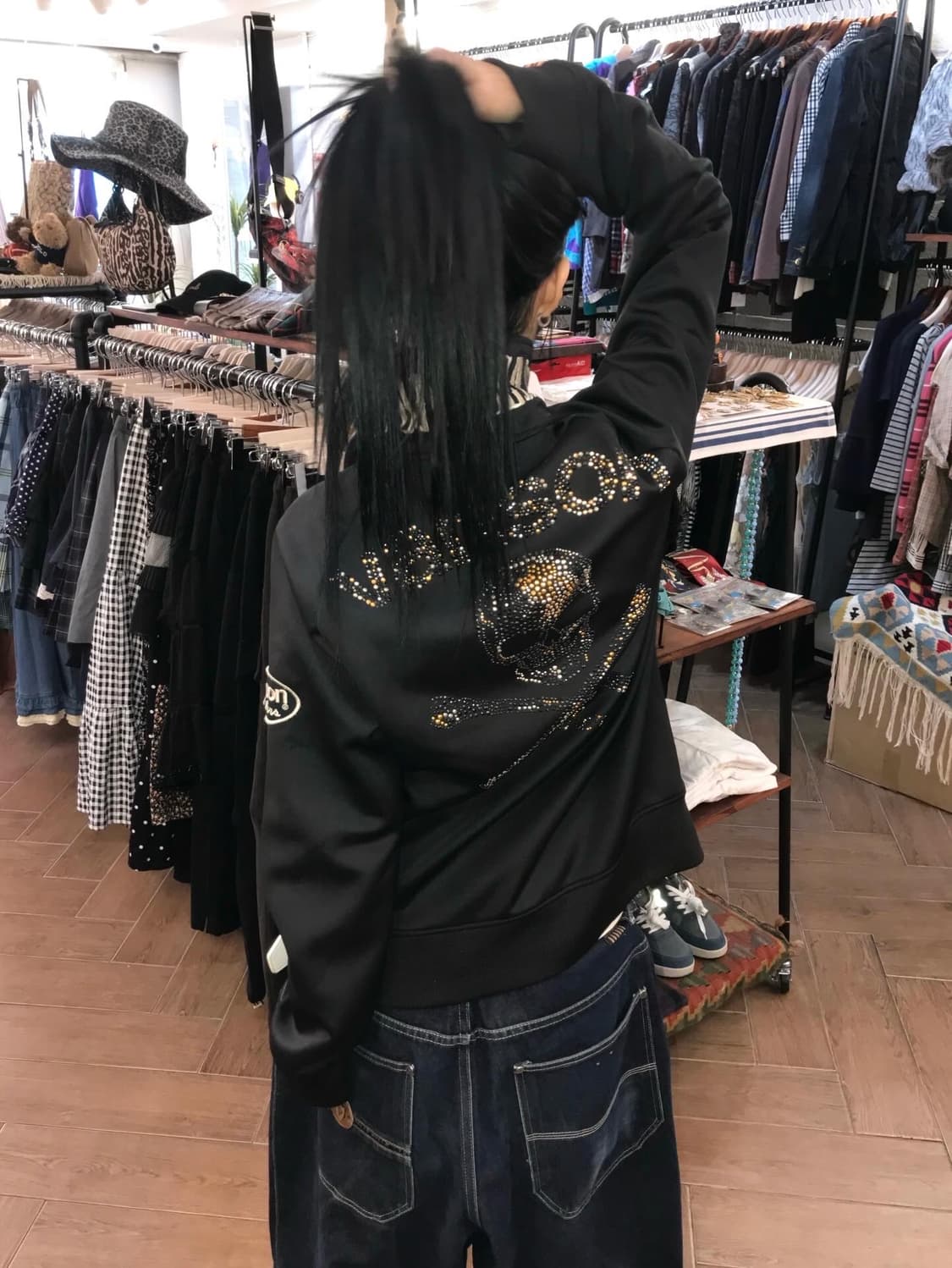 Vanson Embroidery Cubic Two-way Jersey 상품이미지3