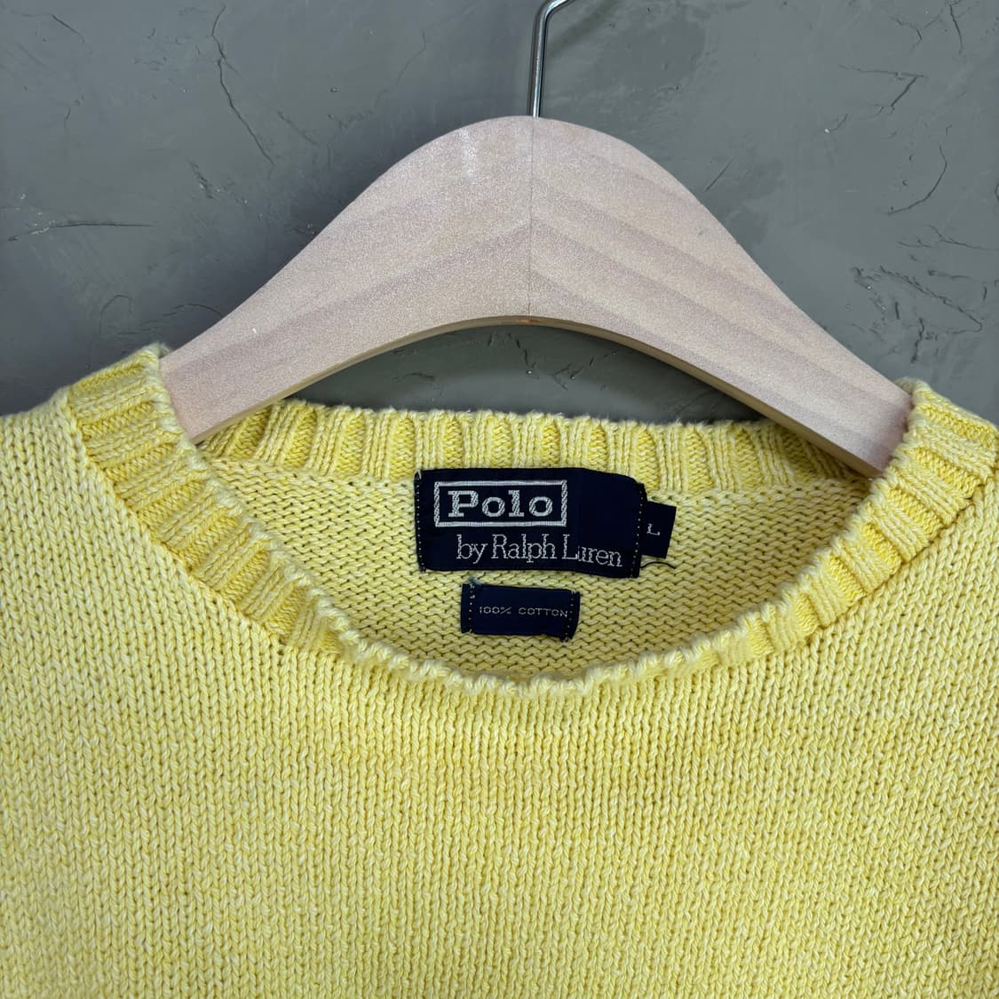 폴로 랄프로렌 라운드넥 니트 노랑 상품이미지3