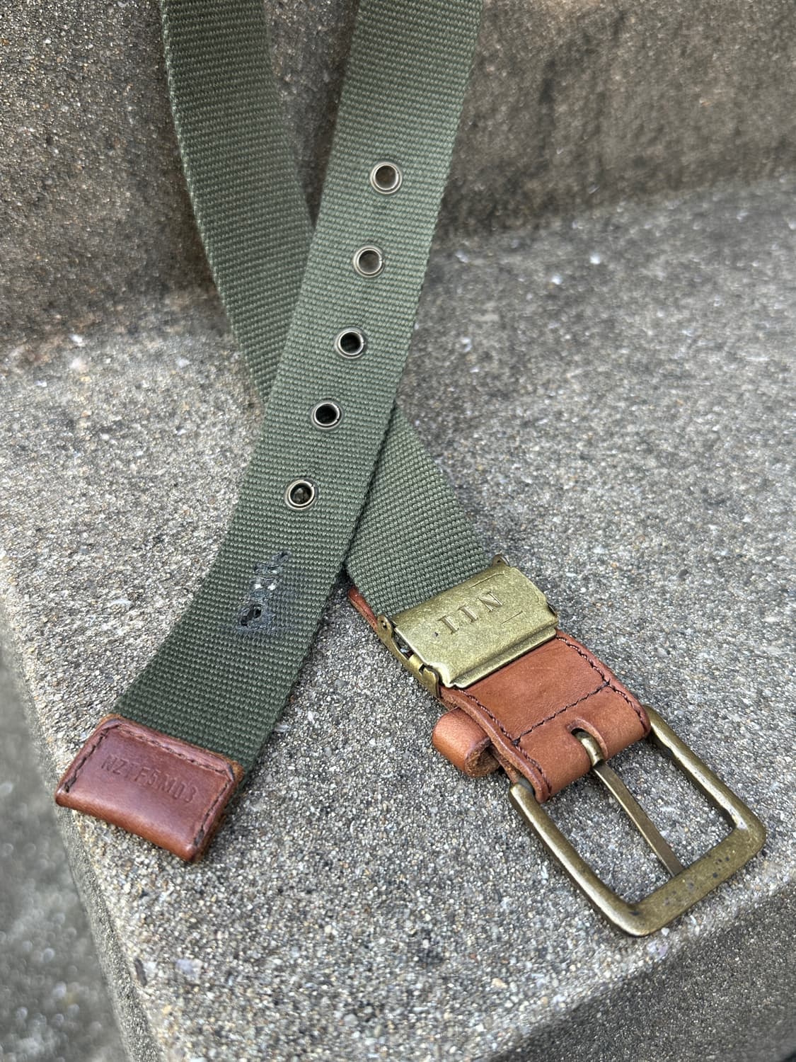 Vintage camo belt 상품이미지5