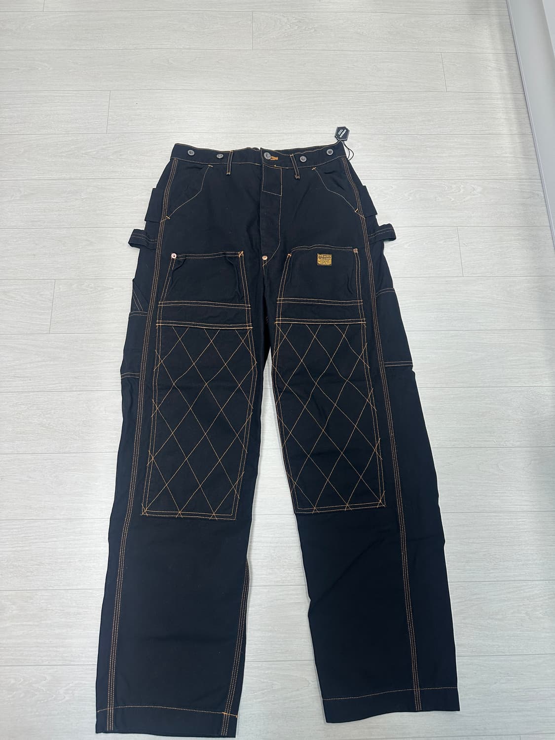 캐피탈 씬 캔버스 럼버 팬츠 블랙 1사이즈 상품이미지1