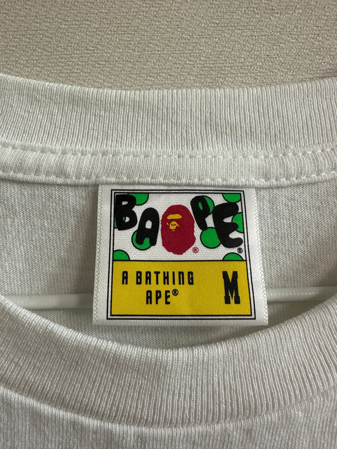 베이프 에이프 헤드 잉크 페인팅 티셔츠 화이트 상품이미지4