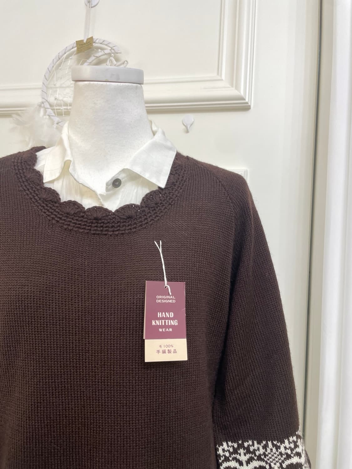 brown nordic point sweater&ivory simple 상품이미지8