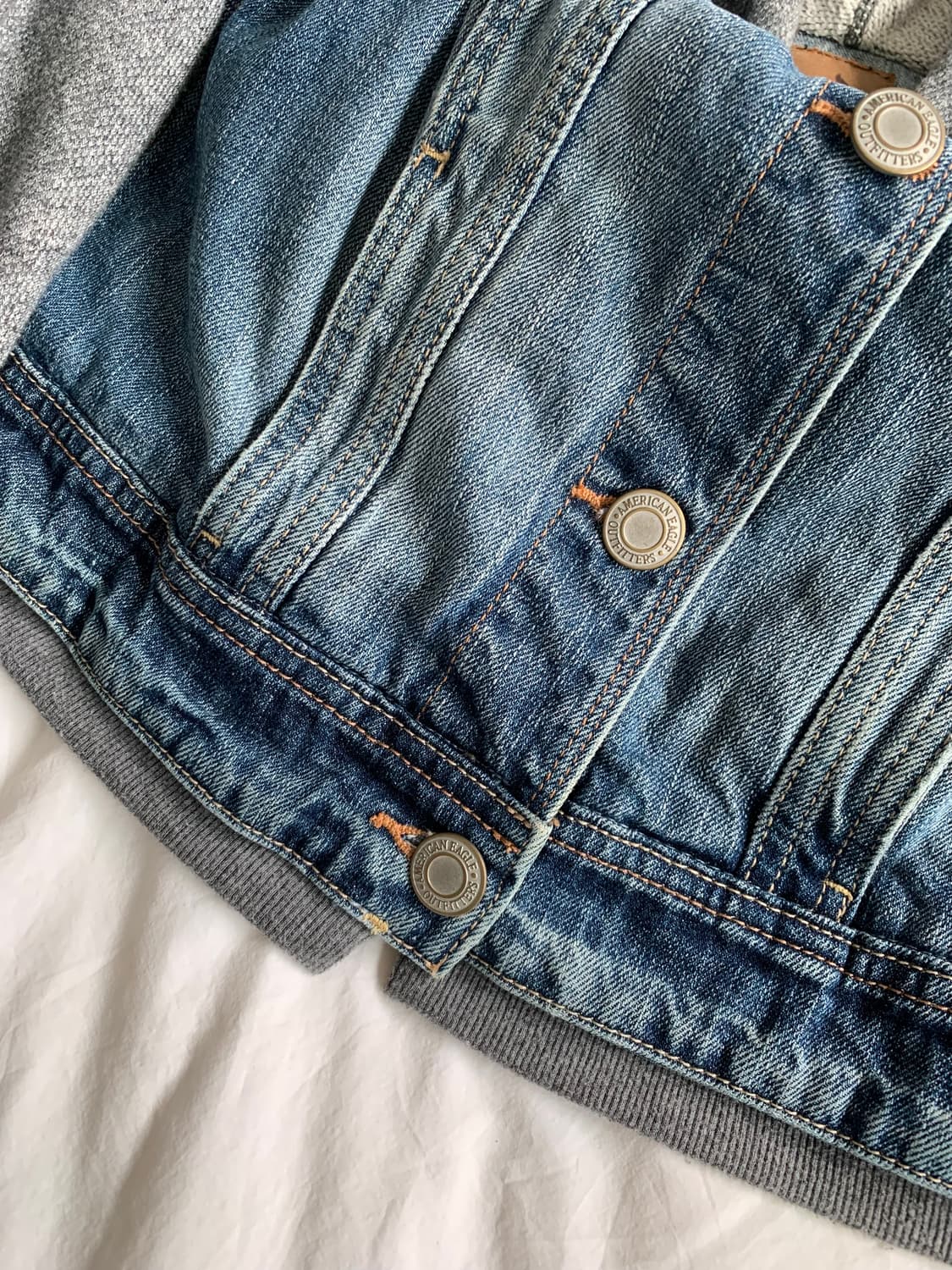 AMERICAN EAGLE 후디 레이어드 청자켓 상품이미지4