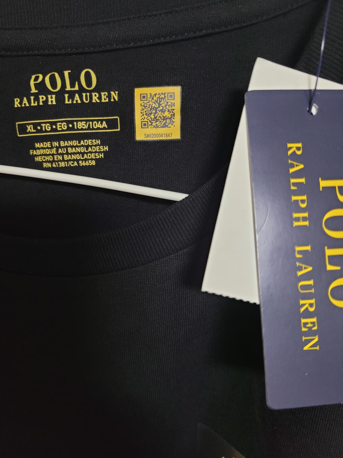 폴로 랄프로렌 크루넥 반팔티 블랙 xl 상품이미지4
