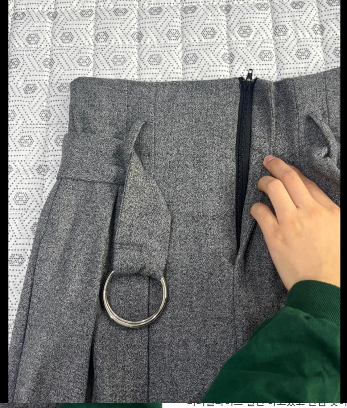한섬 이로 IRO 회색 와이드 팬츠 벨트 24.4 상품이미지3