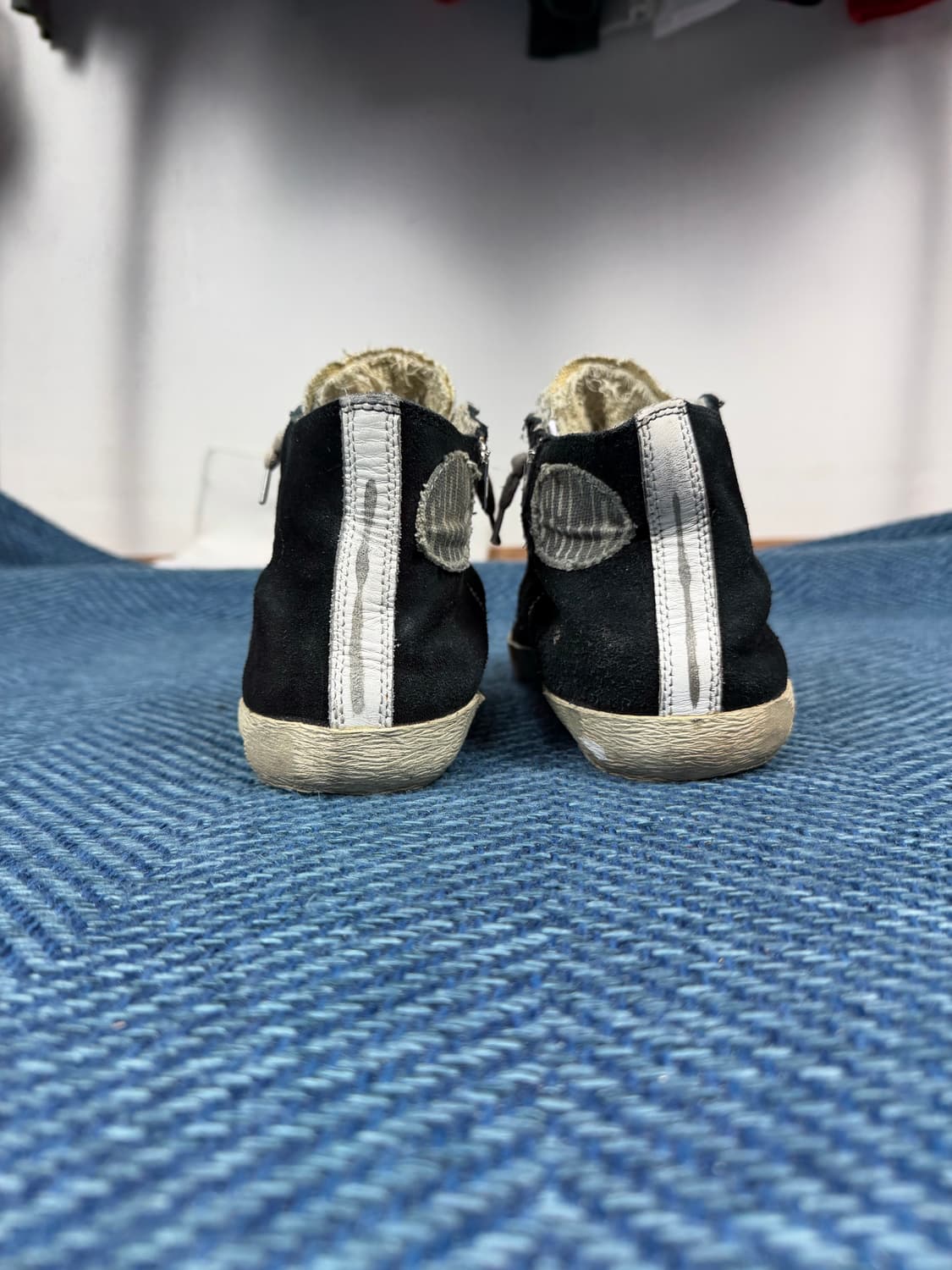 [정품] 골든구스 프란시 블랙 스웨이드 하이탑 (Size 39) 상품이미지5