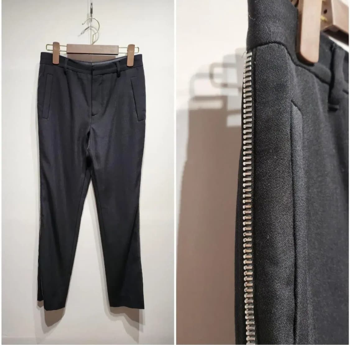 지방시 여성 울 100% 옆 지퍼 라인 슬랙스 34 바지 정품 상품이미지1
