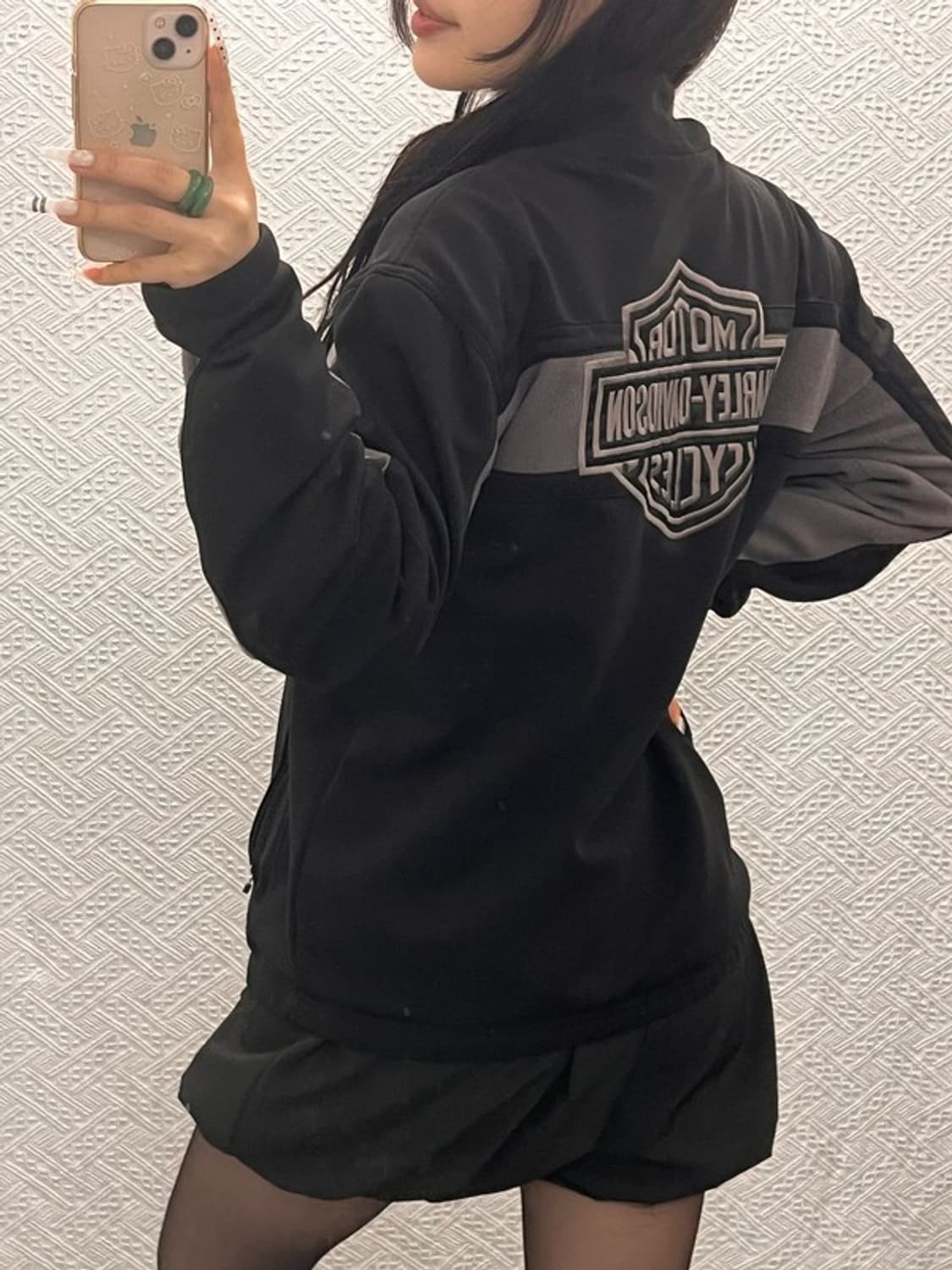 할리 데이비슨 올드스쿨 스트릿 모터사이클 레이싱 집업 S C10733 상품이미지1