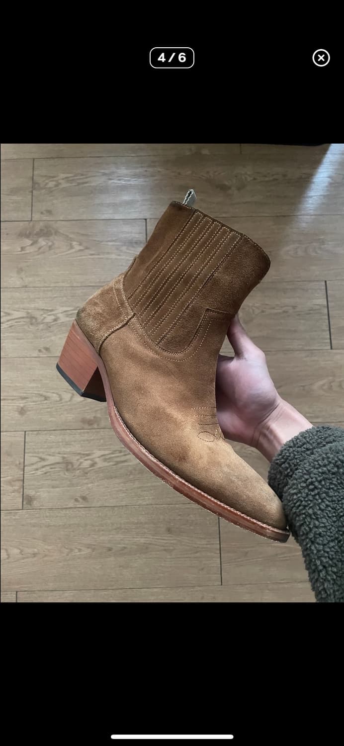 길프 Molko 45 Cuban boot in Calfsuede Tan 상품이미지4