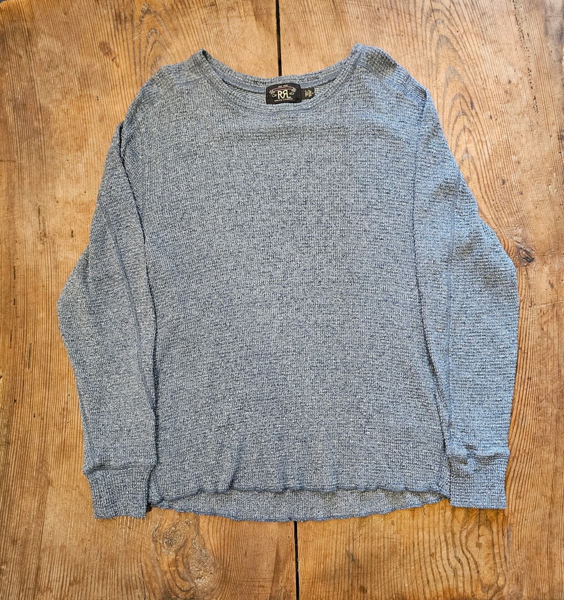 더블알엘 인디고 코튼 와플 티셔츠 상품이미지1