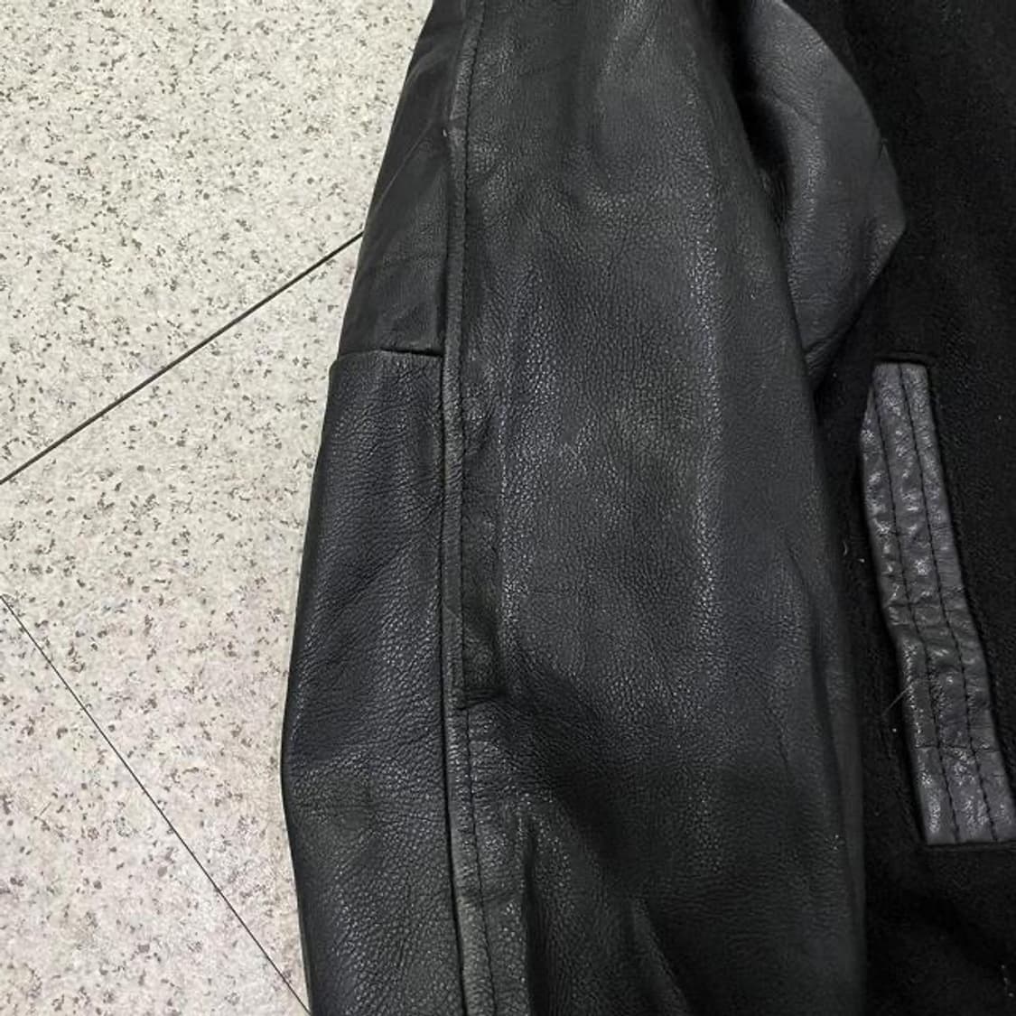 캐나다 레더 울 바시티 자켓 (M) 상품이미지2