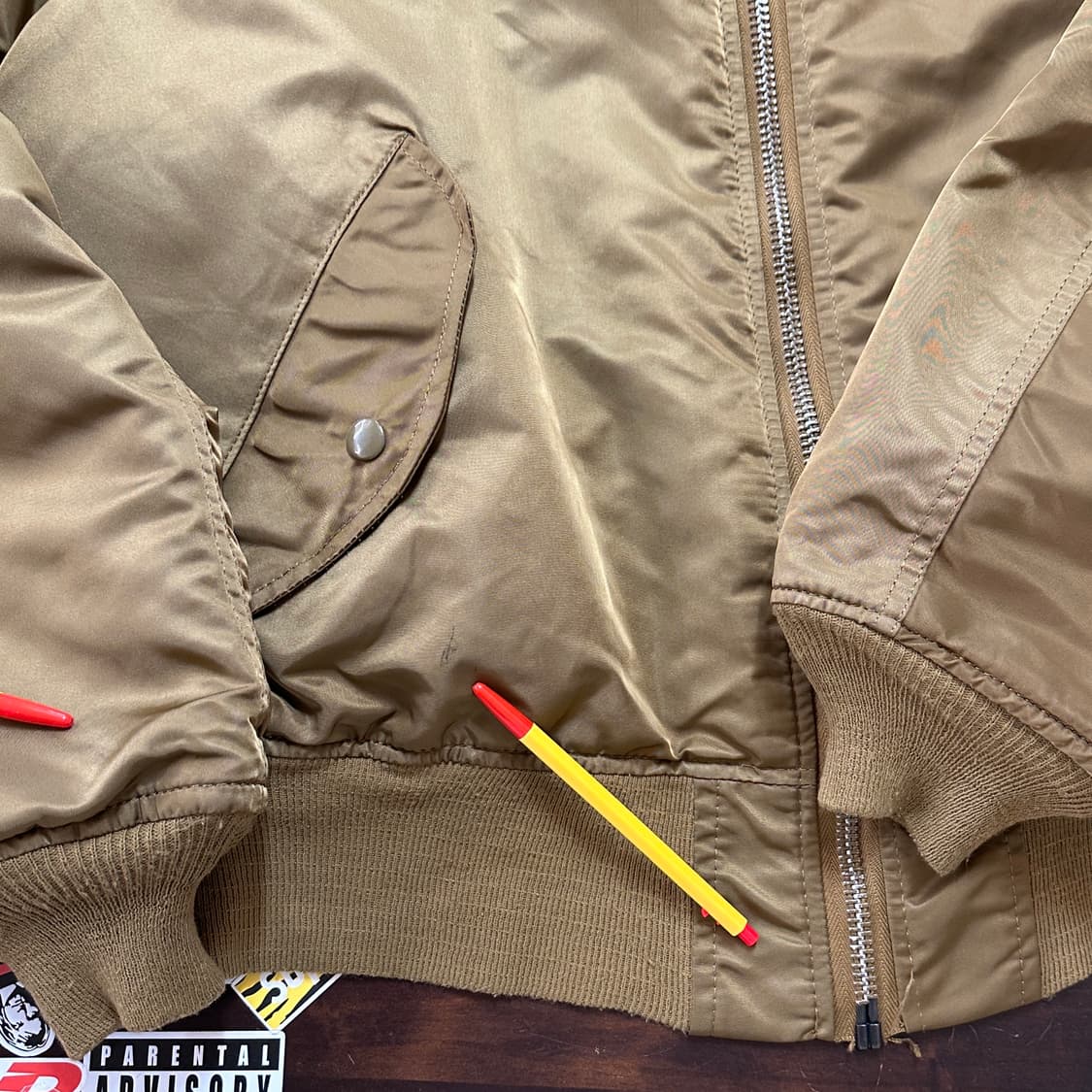 90s USA 알파 MIL-J-82790J MA-1 자켓 L 상품이미지7