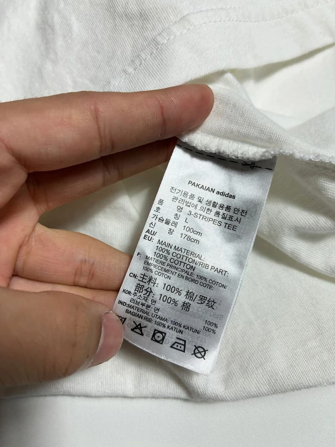아디다스 클래식 삼선 링거 코튼 반팔 티셔츠 R1913 상품이미지7