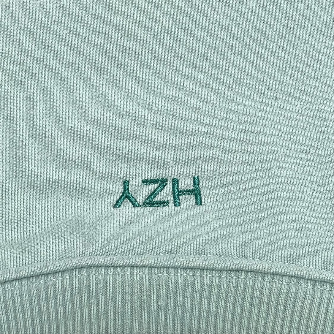 해지스 자수 프린팅 민트 맨투맨 남성110 상품이미지4