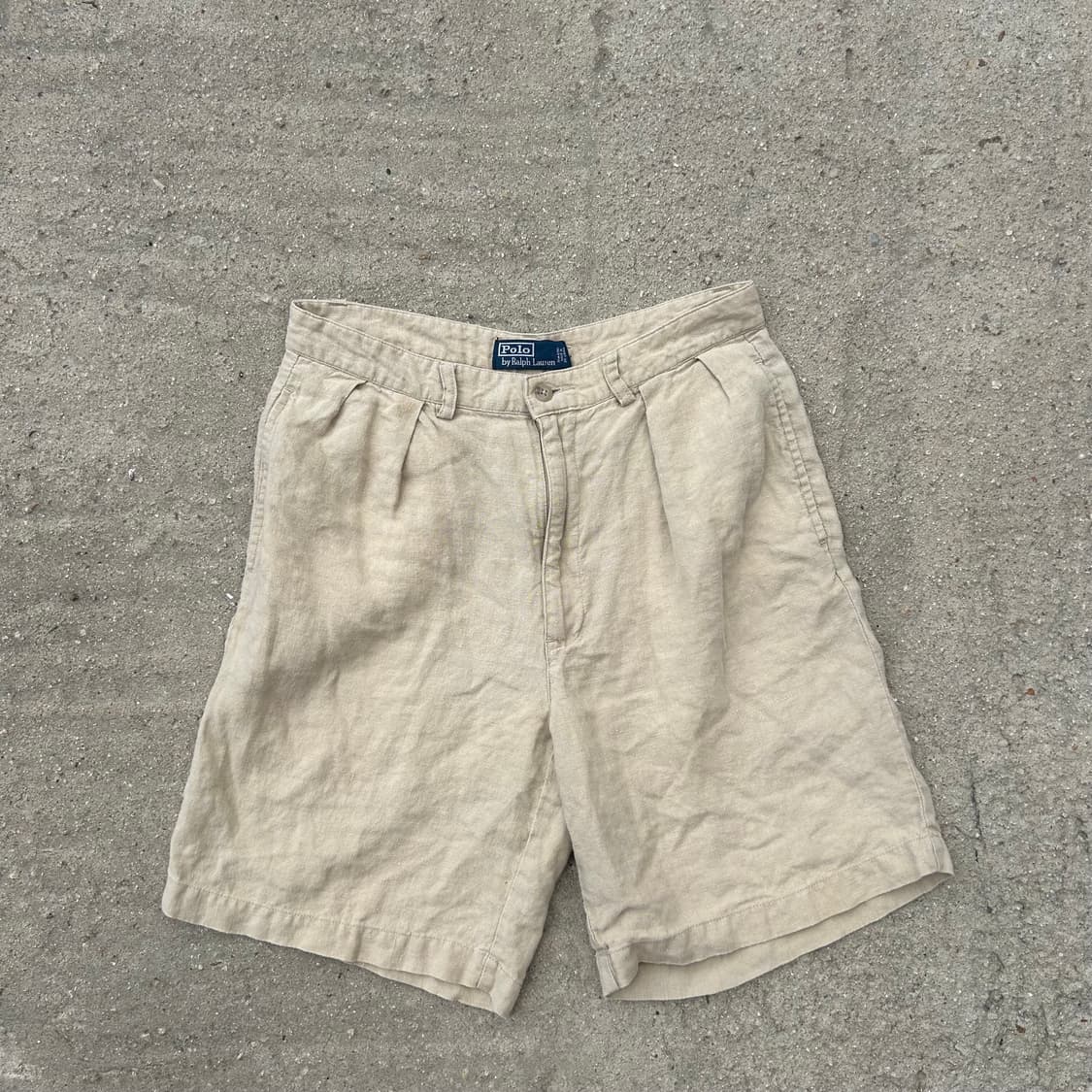 [32] 90s 폴로 린넨 숏팬츠 상품이미지1