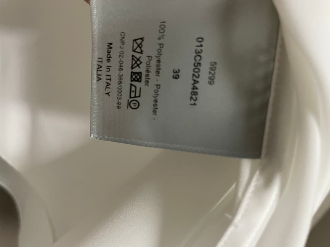 디올 반투명 화이트 셔츠 상품이미지3