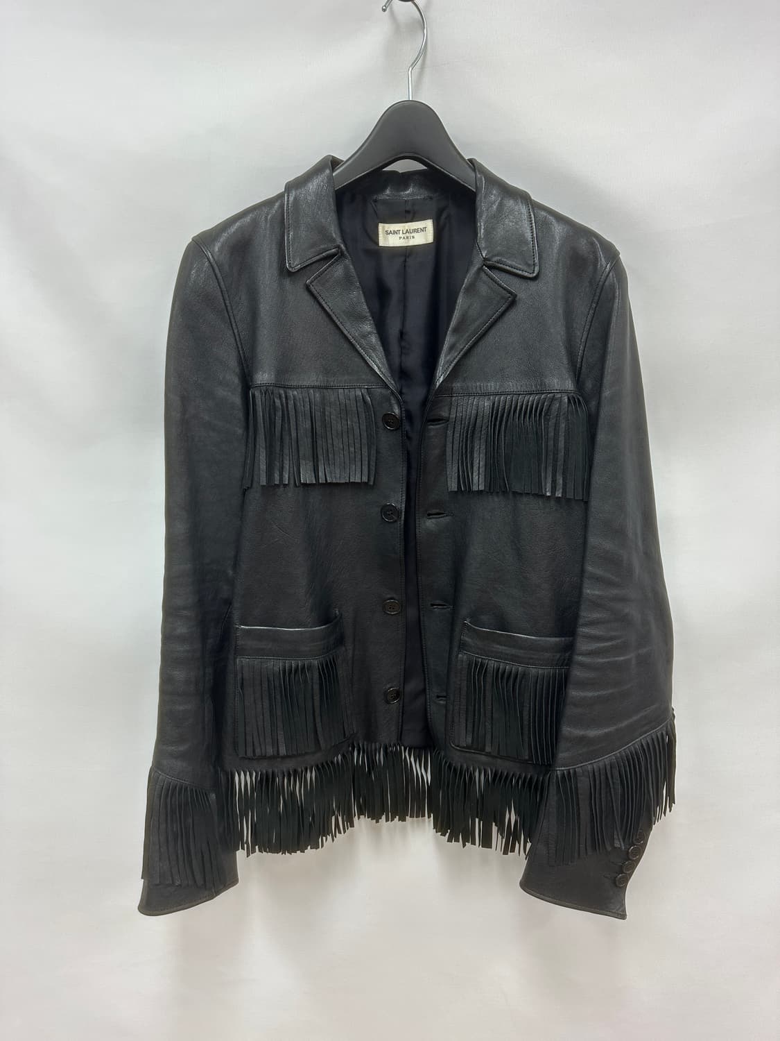 생로랑 프린지 가죽자켓 상품이미지1
