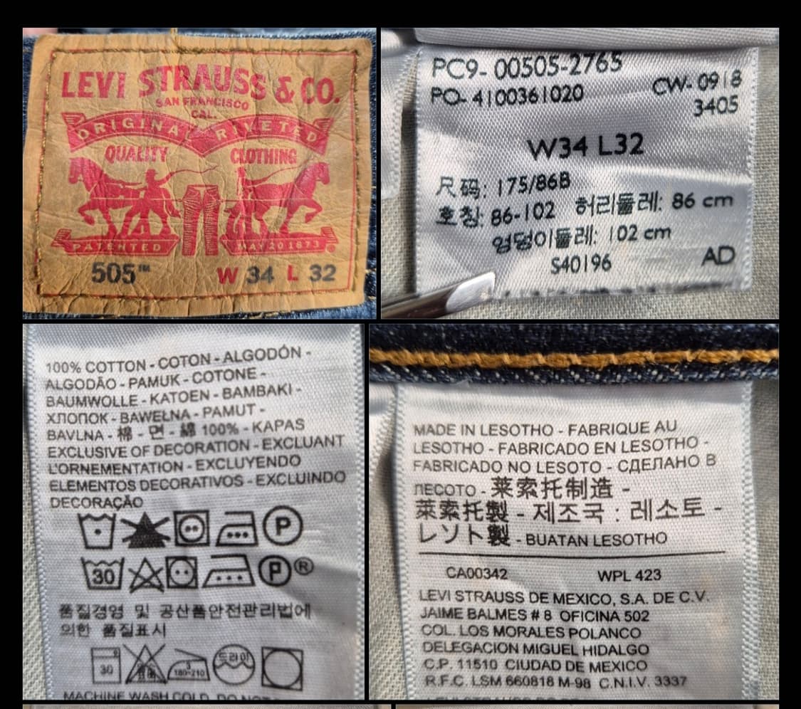 리바이스 505 34/32(p17) 상품이미지4