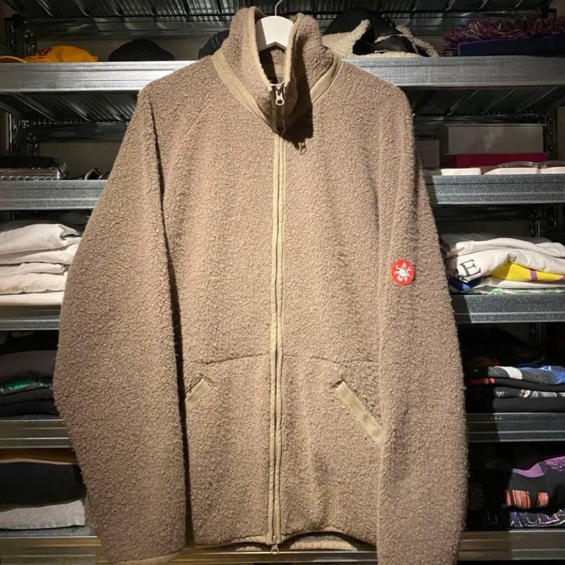 카브엠트 울 보아 플리스 집업 재킷 카키 브라운 상품이미지1