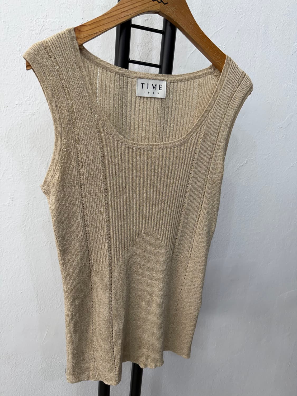 정품) TIME 타임 한섬 22ss 골지 니트 탑 90F 상품이미지2
