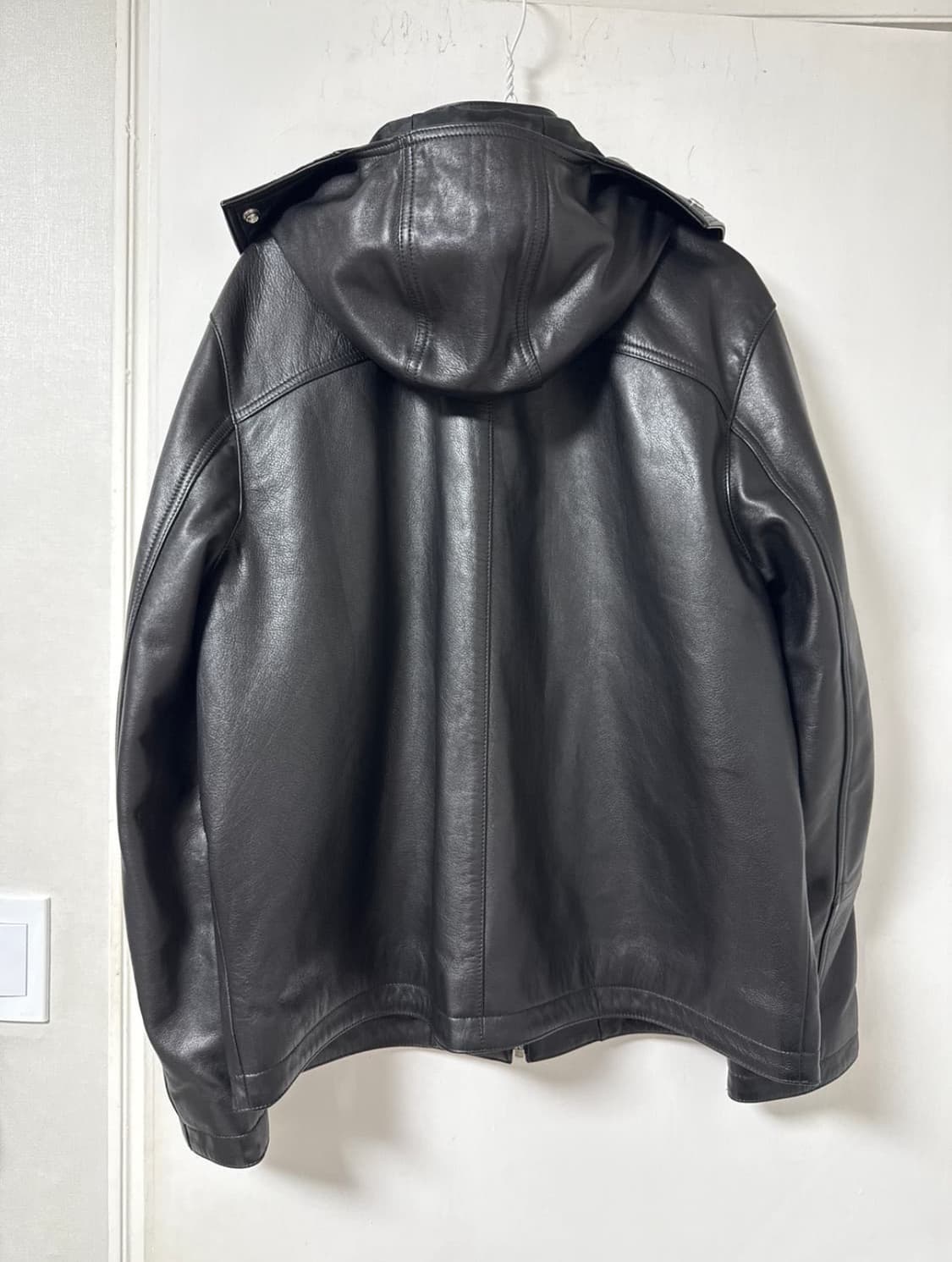 FLANEUR  후디 바라클라바 카우레더자켓 상품이미지6