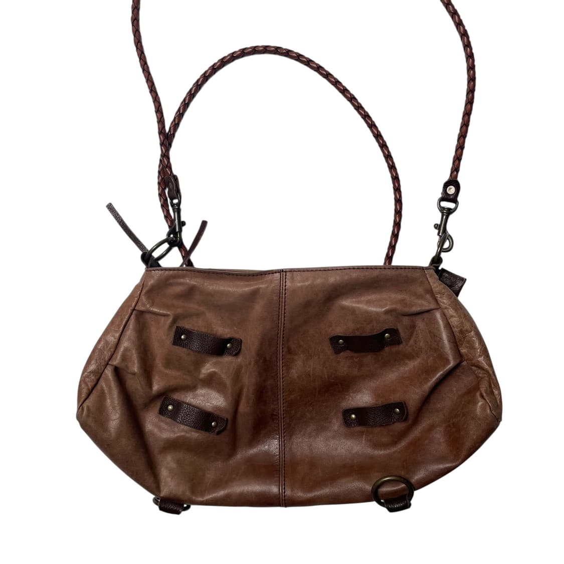 cuir jouer cube 브라운 레더백 상품이미지5
