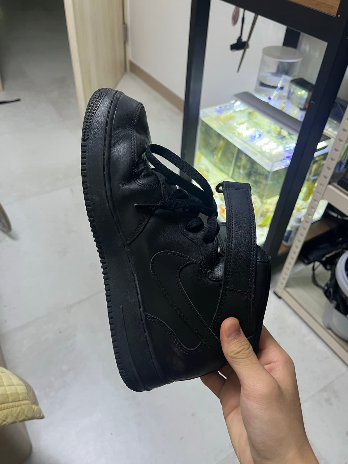 나이키에어포스 블랙 미드 265 상품이미지6