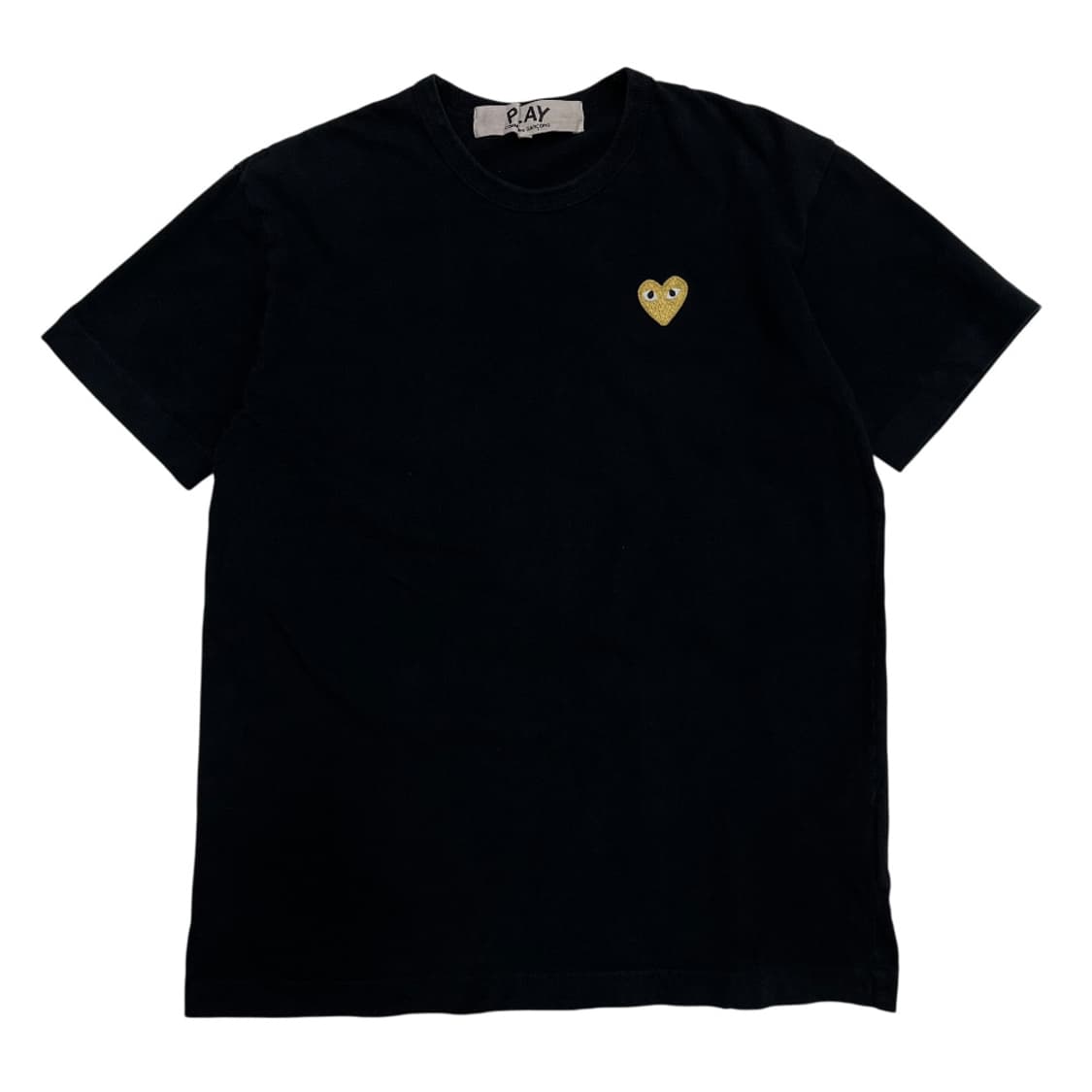 꼼데가르송 골드 하트와펜 블랙 반팔티 XL 상품이미지2