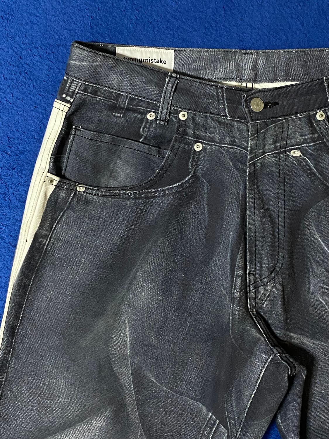 TypingMistake 타이핑미스테이크 디지털워시드 프린트 데님팬츠 L 상품이미지4