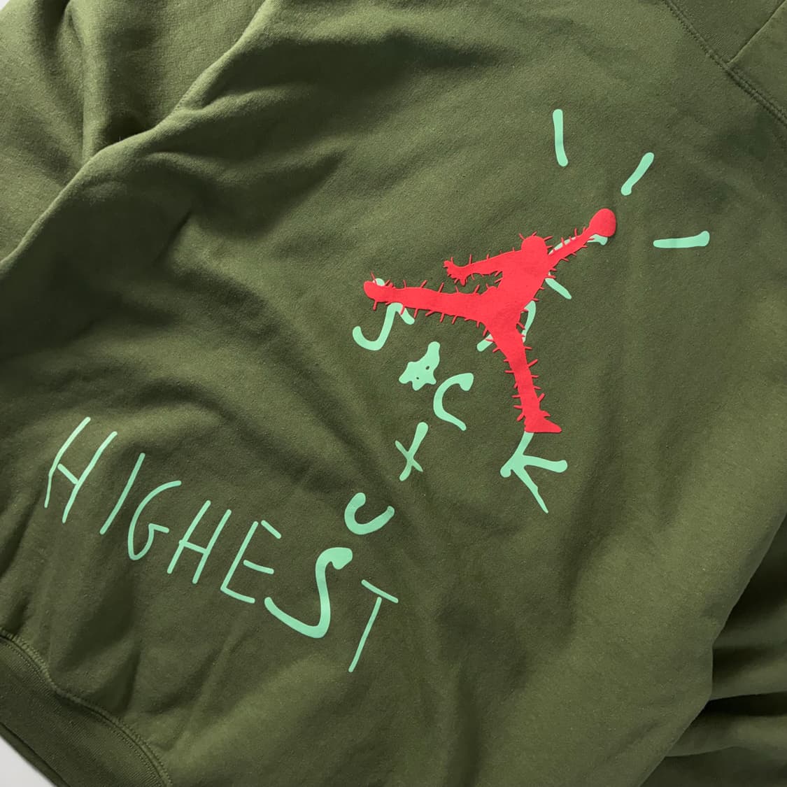 Nike x scott  나이키 x 트래비스스캇 역스우시 올리브 후드티  상품이미지5