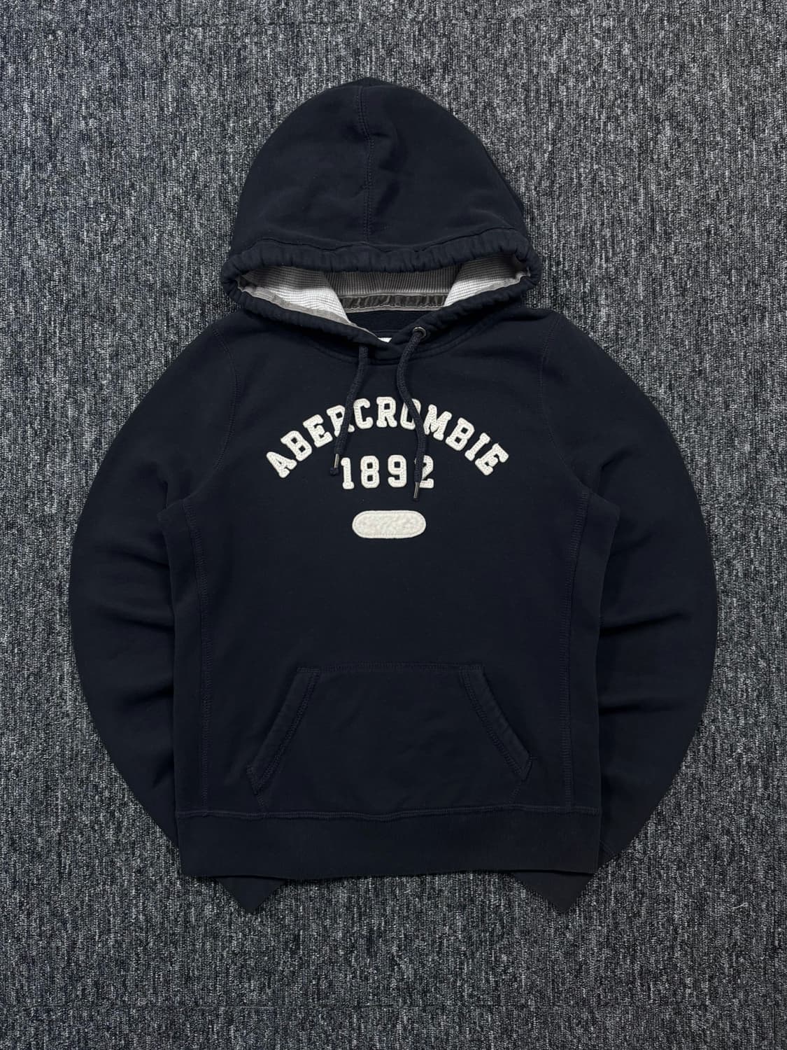 아베크롬비 로고 네이비 후드티 상품이미지3