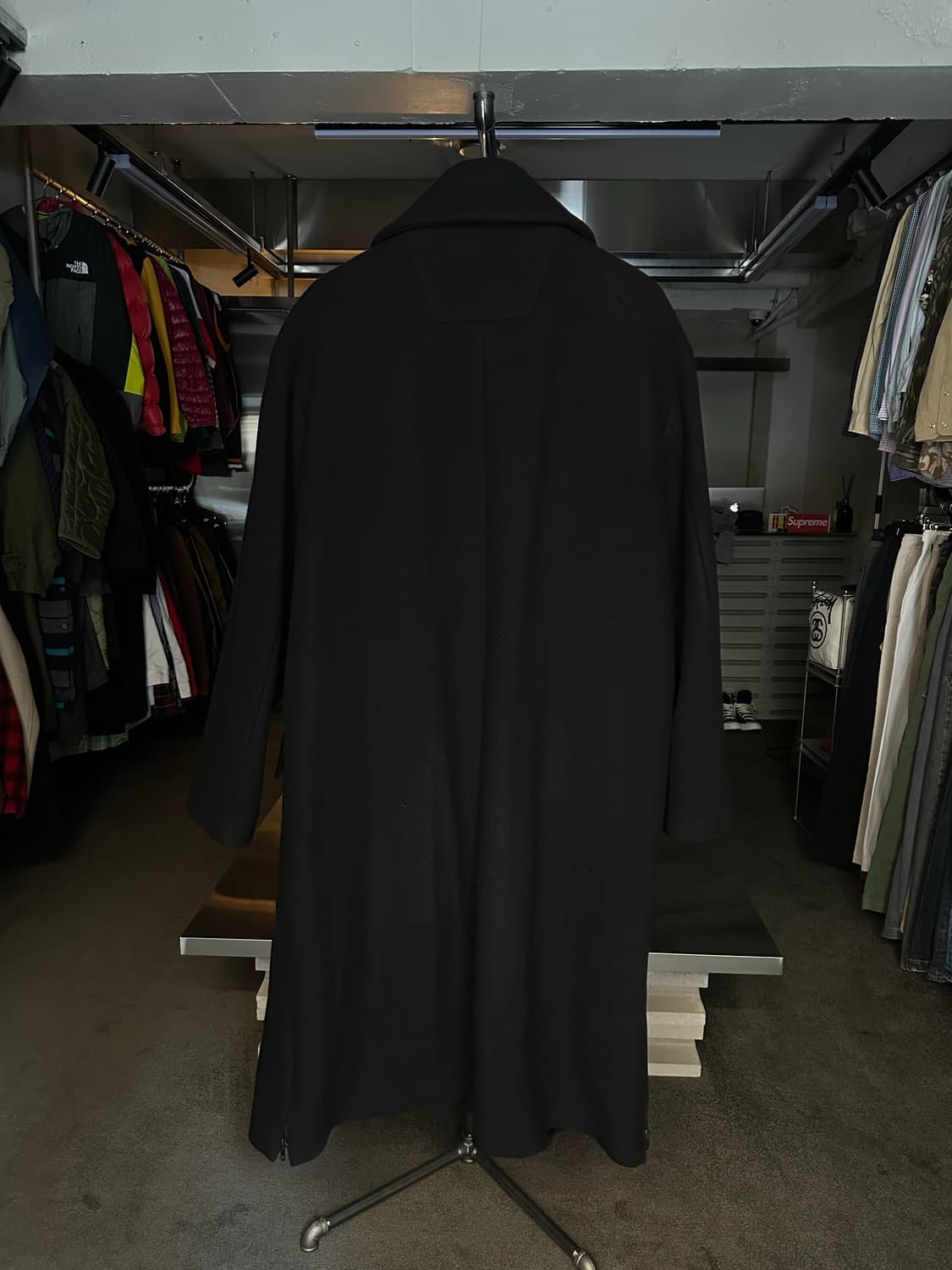 준지 블랙 지퍼 디테일 코트 XL 상품이미지3