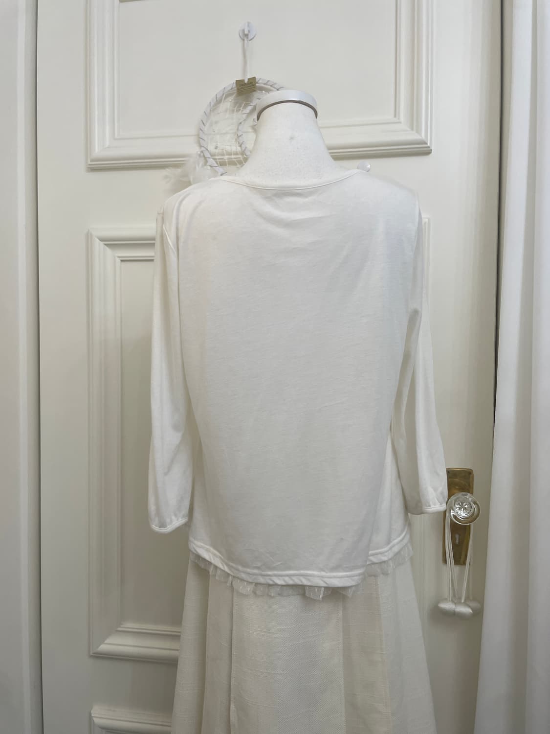 white lace bow point fairy top(size-L) 상품이미지3