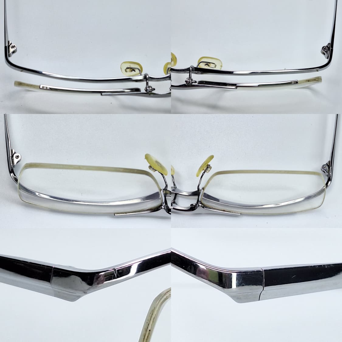 일본산 Fit-UPTE 티타늄 플립업 반무테 안경테 IPWH 실버 기능성 상품이미지5