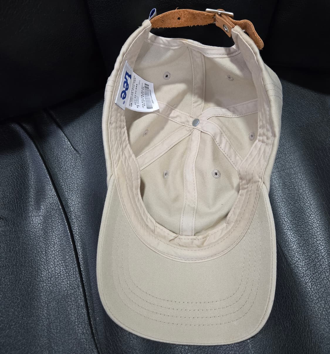 Lee 리 사이드 로고 반커브 볼캡 모자 OS 상품이미지8