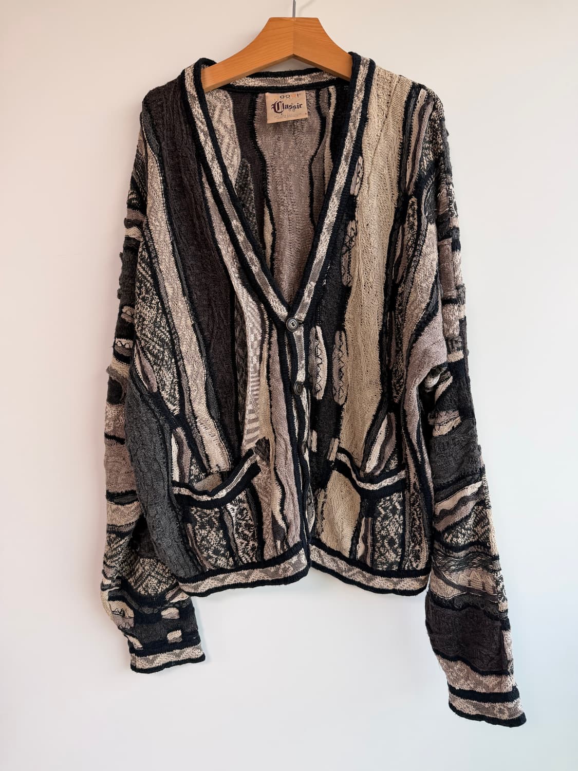 쿠지 coogi 3D 케이블니트 가디건 S 상품이미지3