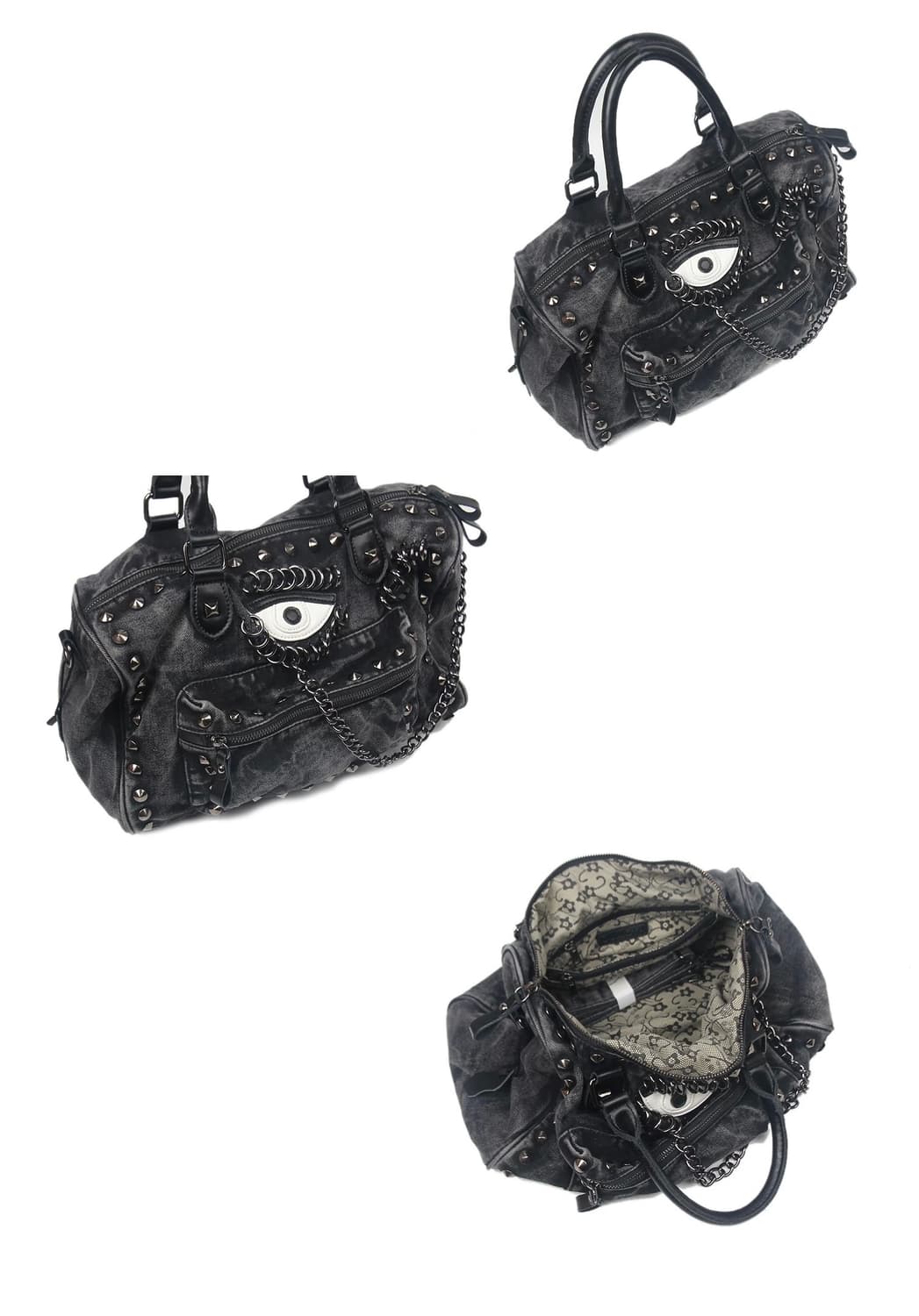 아이 패치 스터드 체인 보스턴백 상품이미지2