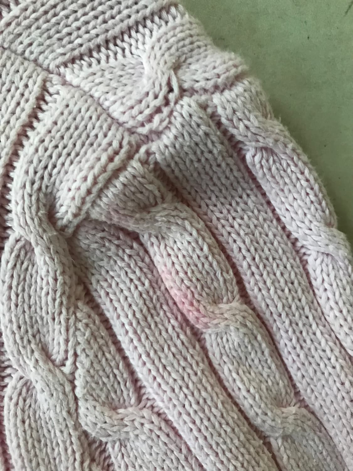 폴로 연핑크 케이블 니트집업 상품이미지7