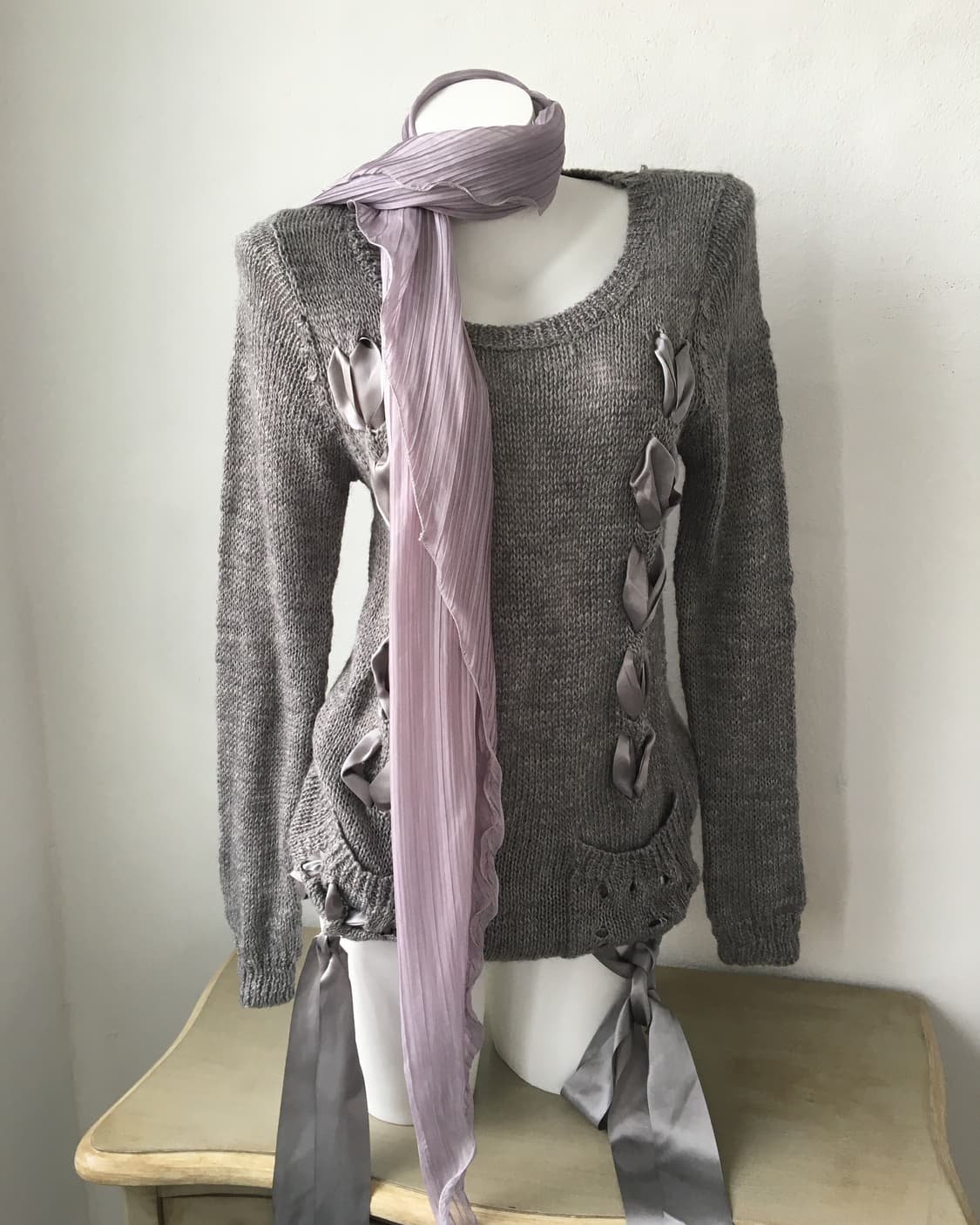pleats cardigan scarf 상품이미지3