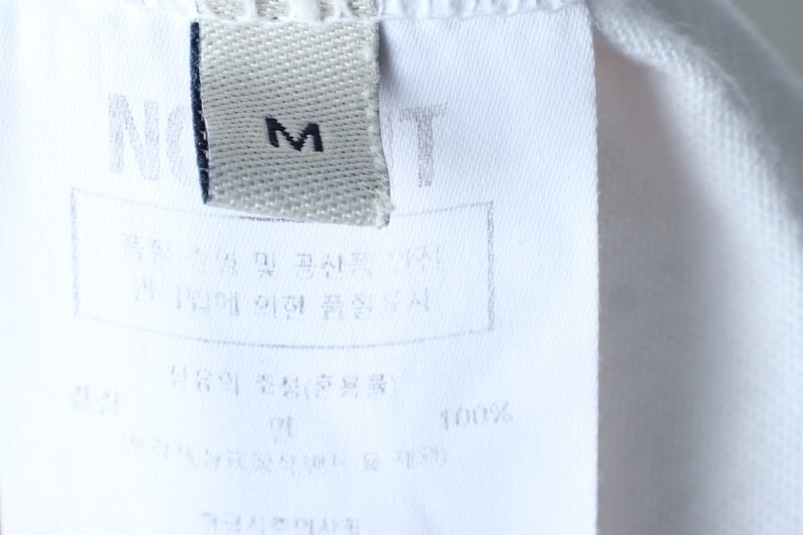 (M-XL) 노앙 반팔 티셔츠 시그니처 로고 화이트 올드스쿨-H32547 상품이미지7