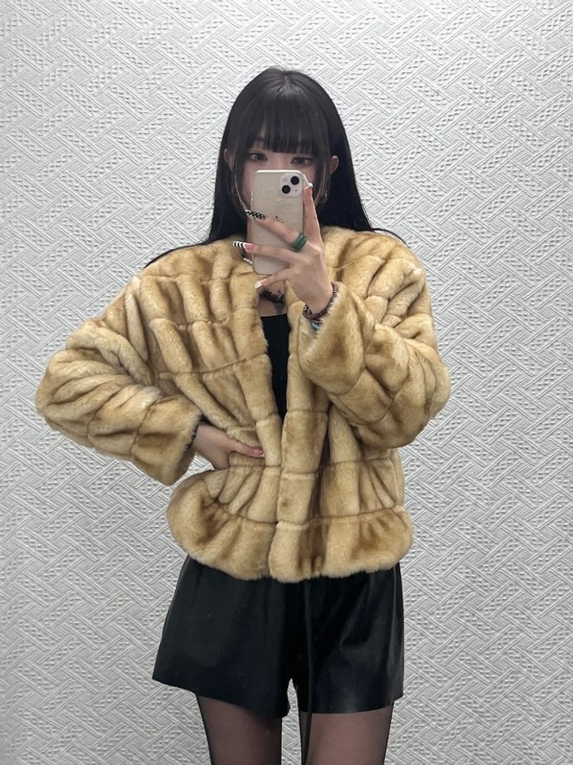 자라 빈티지 락시크 힙 핀터걸 퍼 자켓 M C10145 상품이미지2