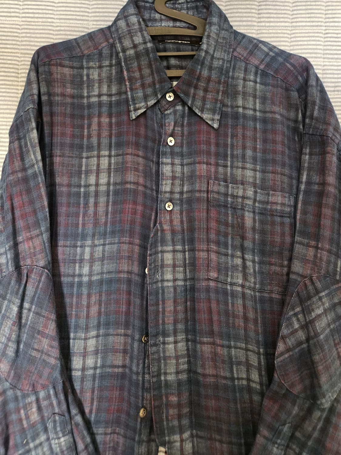 해칭룸 아카이브 셔츠 블루체크 3사이즈 상품이미지1