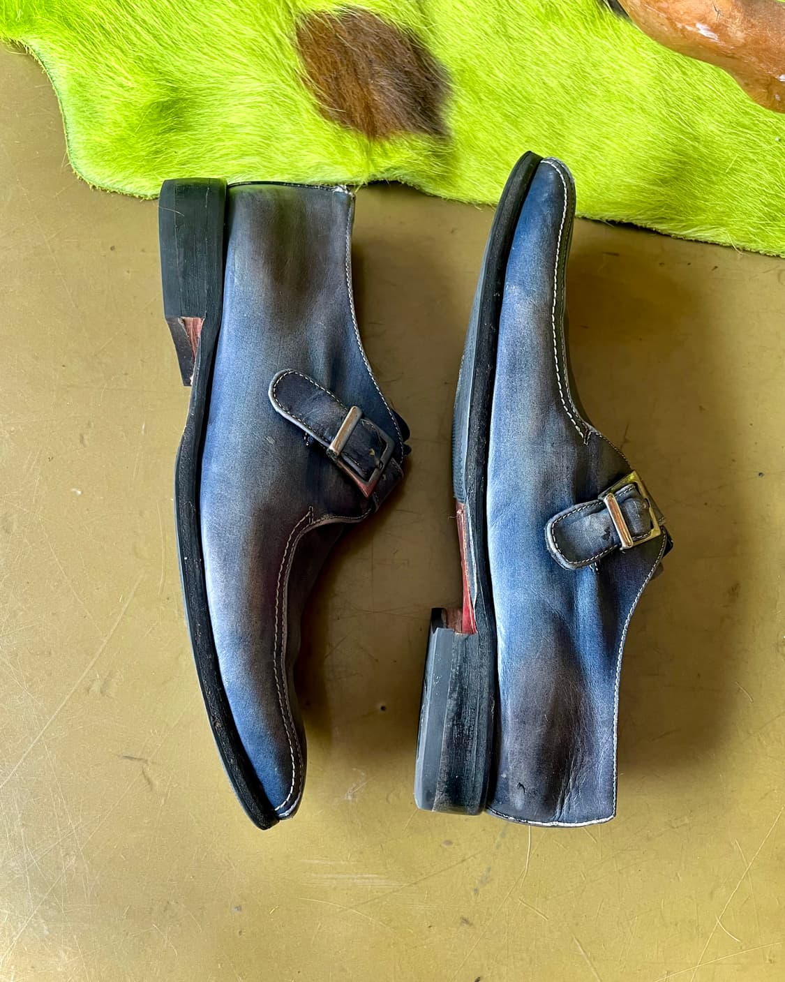 Male & Co Blue Aging Cow Leather Loafer  상품이미지7