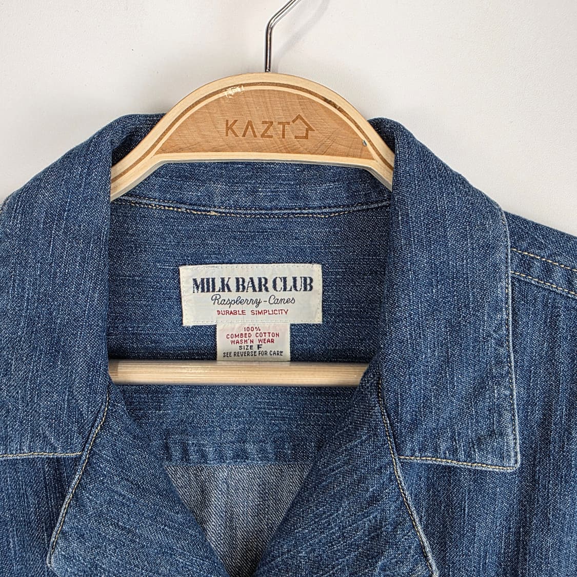 90's MILK BAR CLUB 데님 남방 상품이미지9