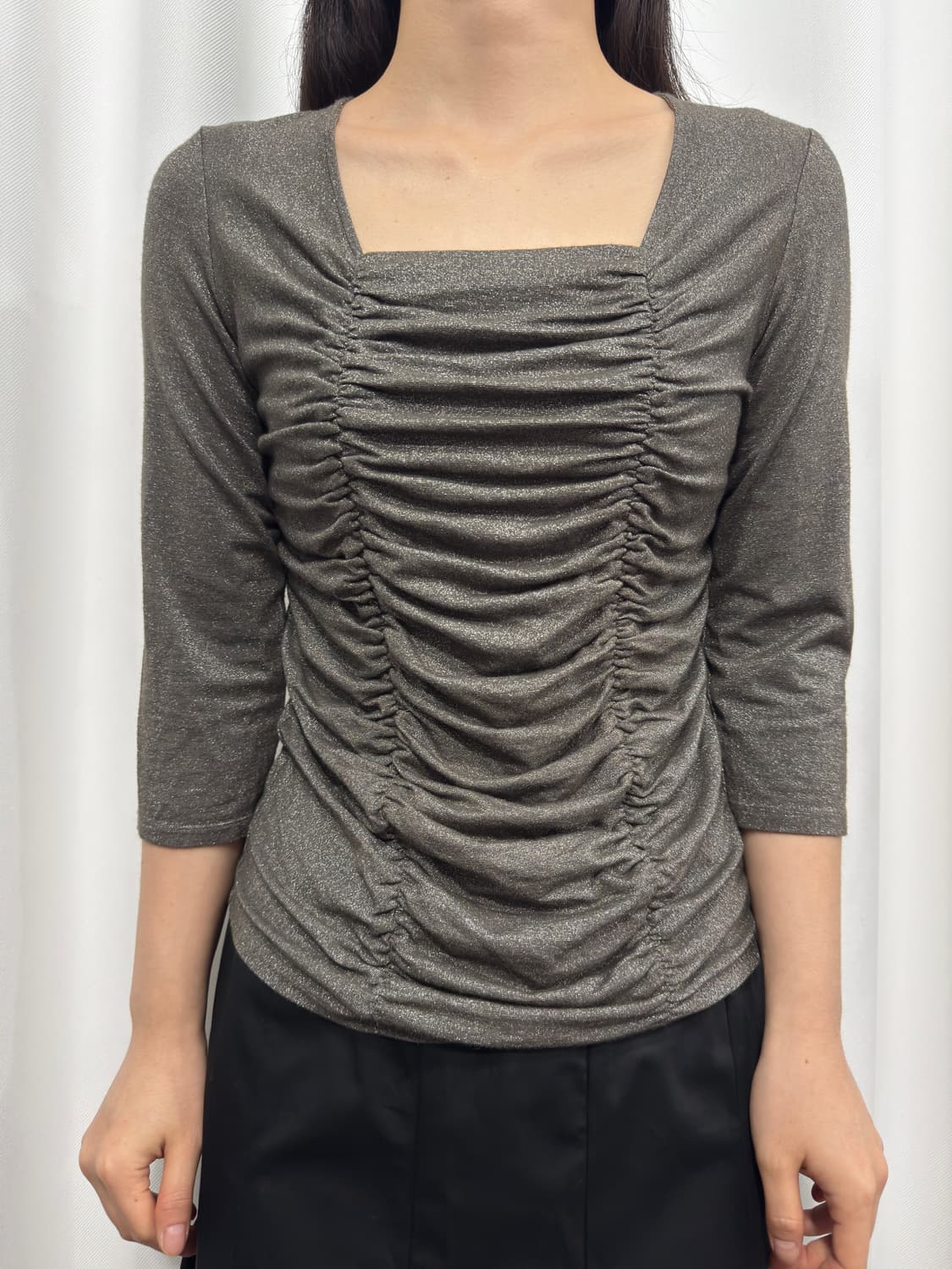 modify shirring glitter top 상품이미지1